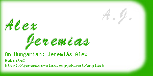 alex jeremias business card